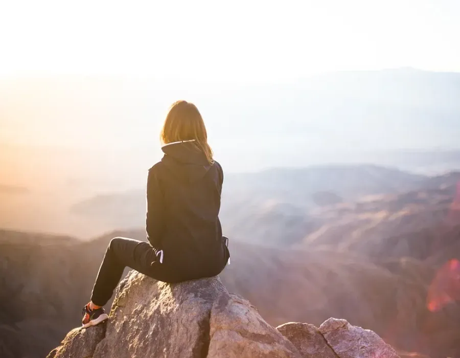 Travel nurse taking a break and enjoying the view